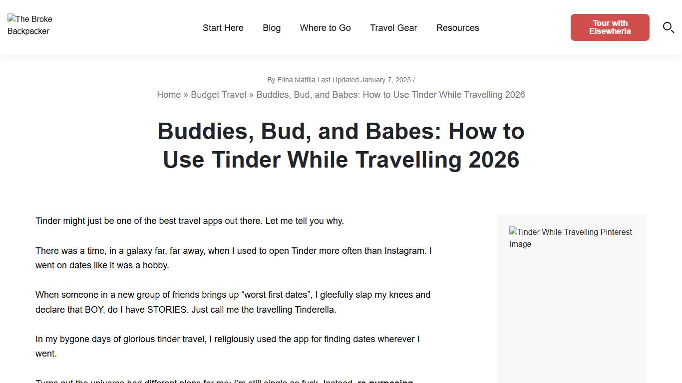 Tinder While Travelling: EPIC Guide to Tinder Travel in 2026